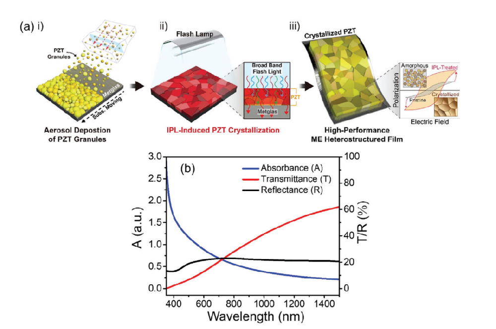 《Advanced Material》：采用光子燒結(jié)熱處理Pb（Zr，Ti）O3/Metglas異質(zhì)結(jié)構(gòu)薄膜會(huì)產(chǎn)生超過(guò)20Vcm?1Oe?1的極大磁電耦合（IF=29.477）